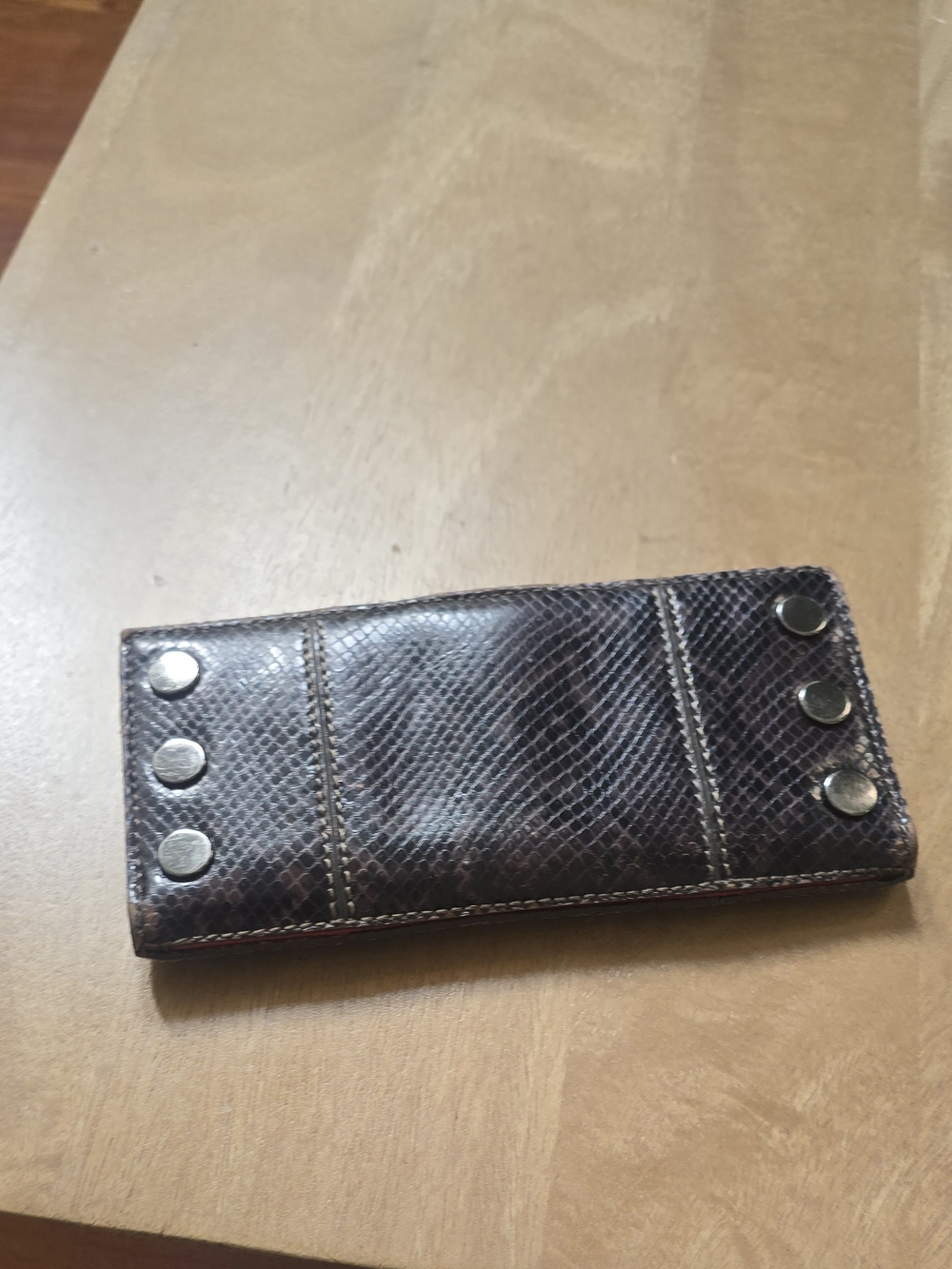 Hammitt Los Angeles 110 North snakeskin embossed leather wallet